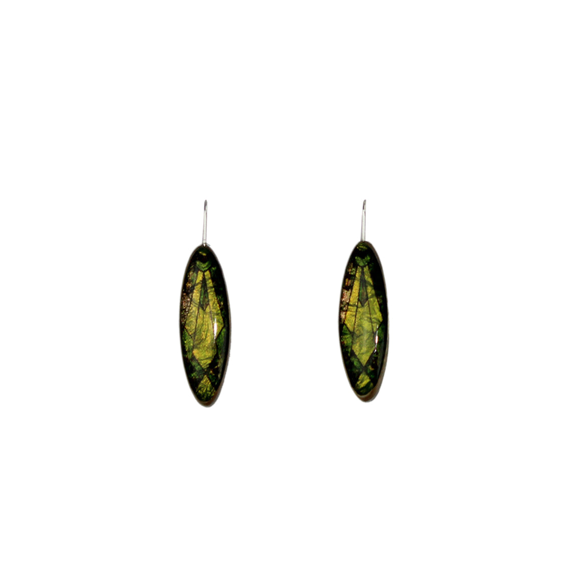 CICADAS ART DECO STYLE DANGLE DROP LONG EARRINGS - D156