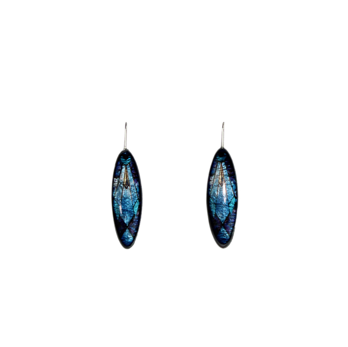 CICADAS ART DECO STYLE DANGLE DROP LONG EARRINGS - D156