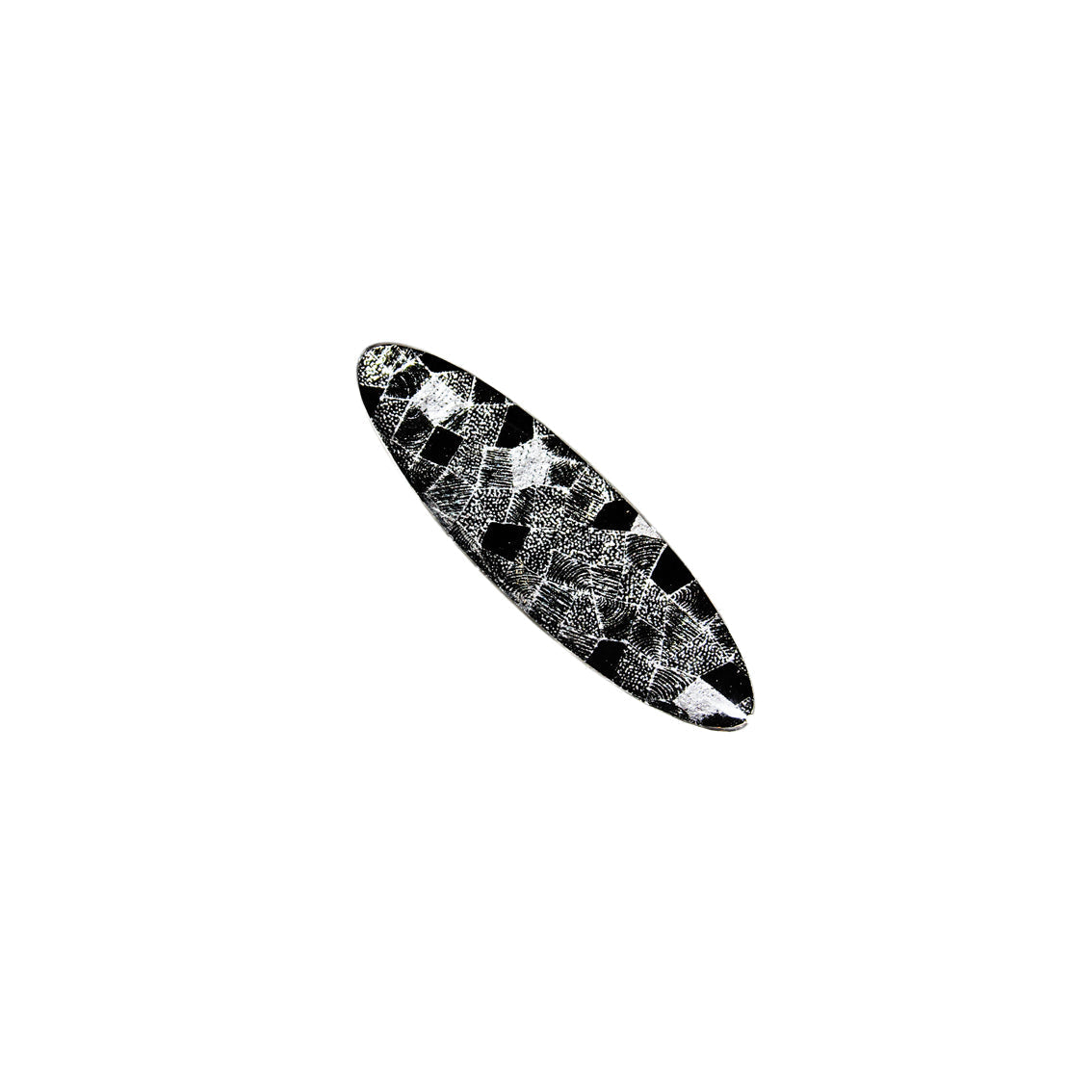 CORINNE SILVER AND BLACK STATEMENT BROOCH - SD266