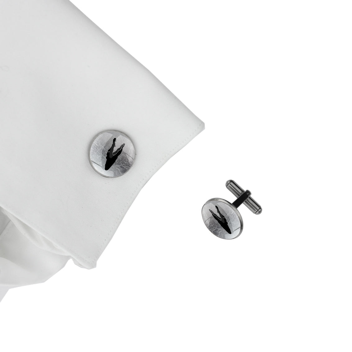 CROCODILE CIRCLE ELEGANT CUFFLINKS - MFY190