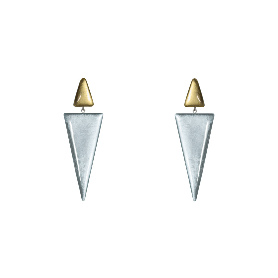DOUBLE TRIANGLE STATEMENT EARRINGS - ST006