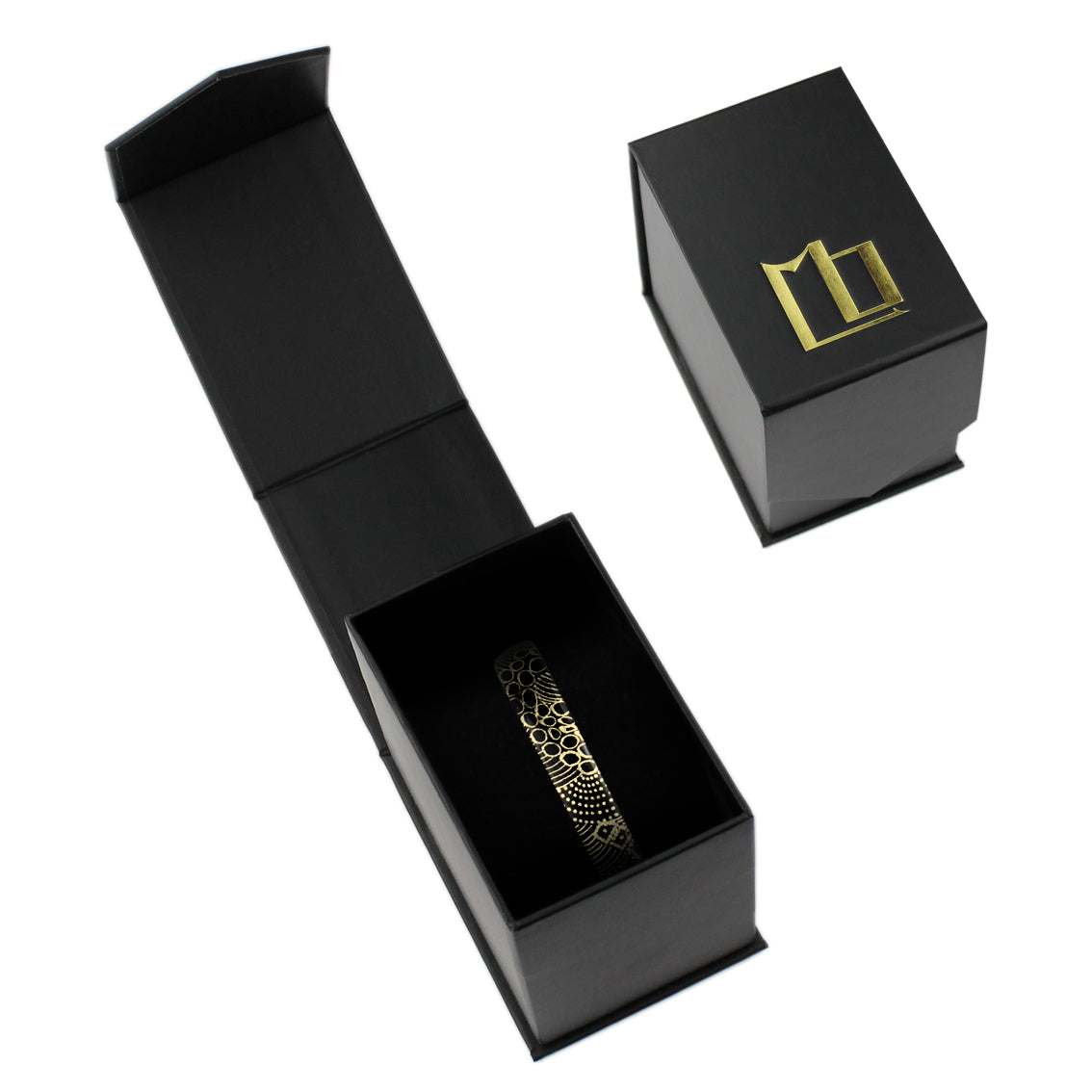 ELSIE GOLD AND BLACK ADJUSTABLE MINI BRACELET - SD234