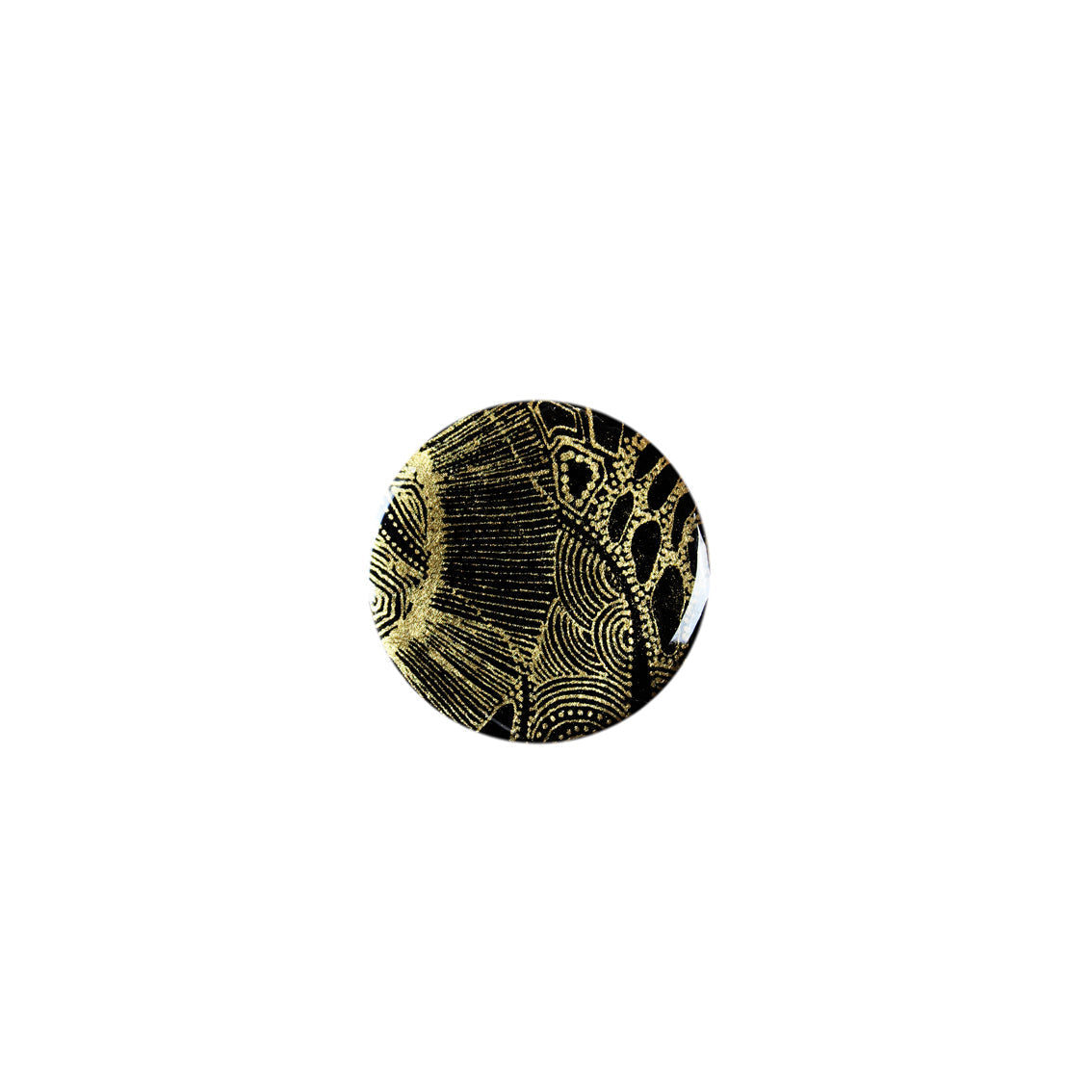 ELSIE GOLD AND BLACK STATEMENT ADJUSTABLE RING - SD238
