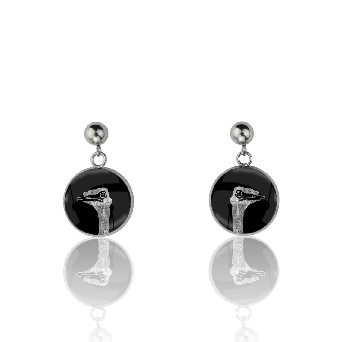 EMU CLOSE-UP DANGLE DROP CIRCLE EARRINGS - MFY217S - on Satchel