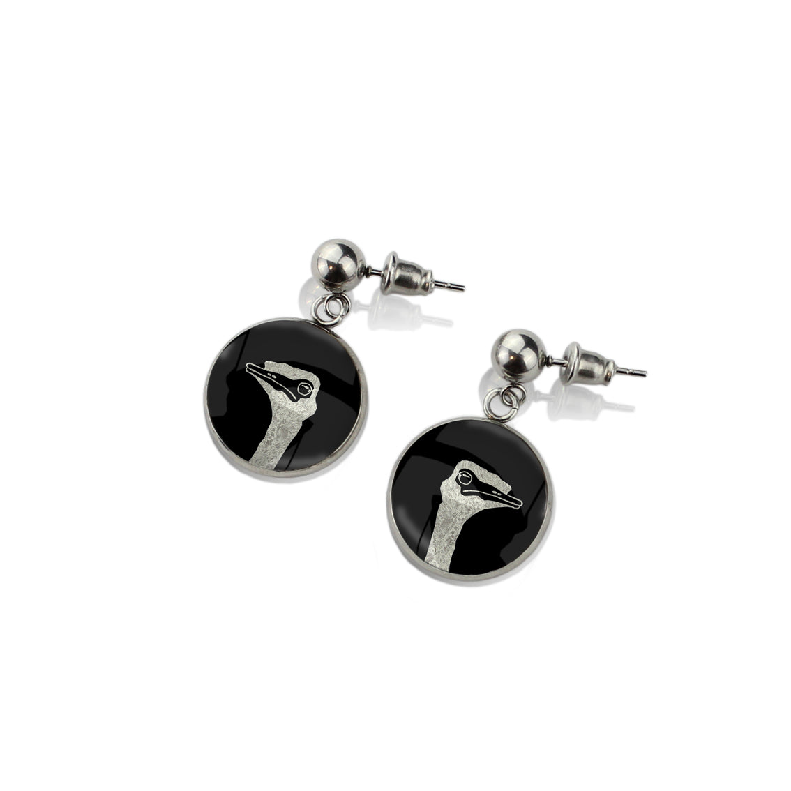 EMU CLOSE-UP DANGLE DROP CIRCLE EARRINGS - MFY217S - on Satchel