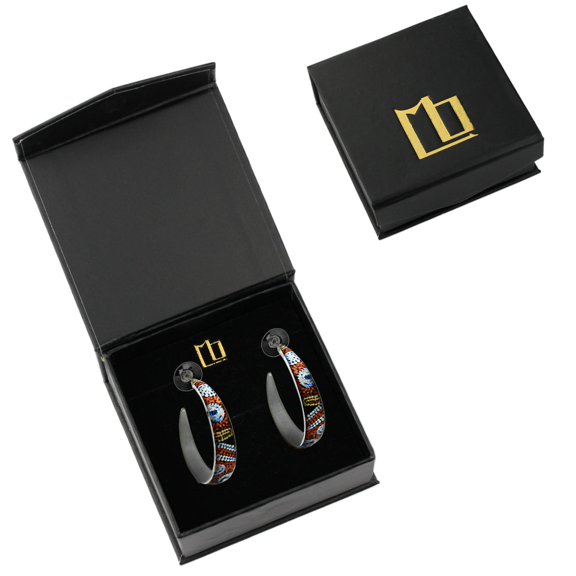 FABRIANNE MULTICOLOR STATEMENT LOOP EARRINGS - SD364