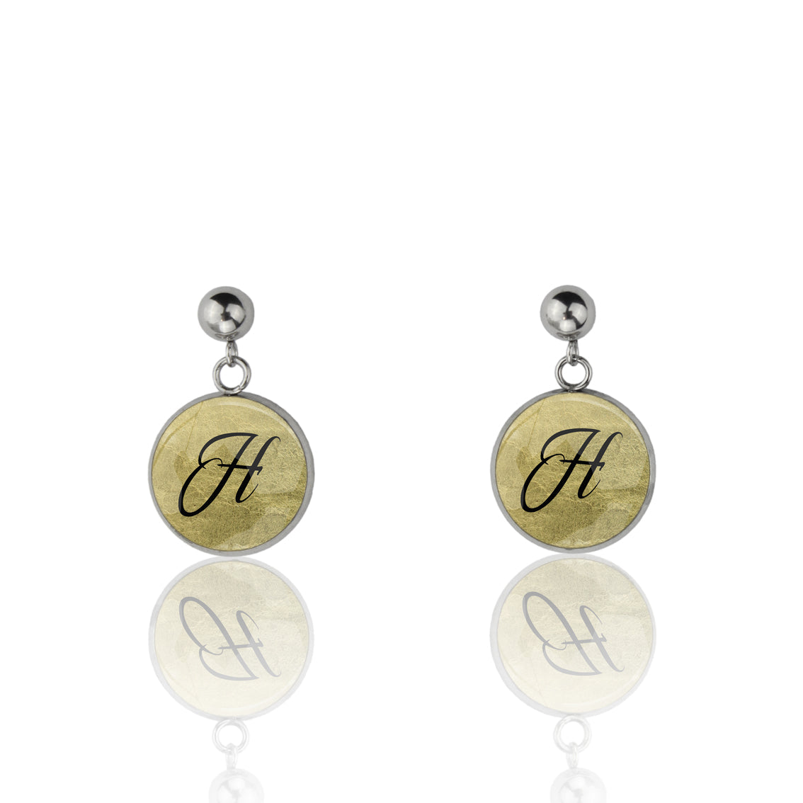 INITIAL DROP CIRCLE EARRINGS - MFY94S - on Satchel