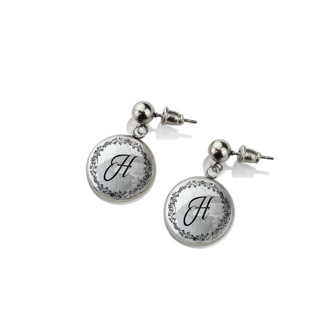 INITIAL DROP CIRCLE EARRINGS - MFY94S - on Satchel