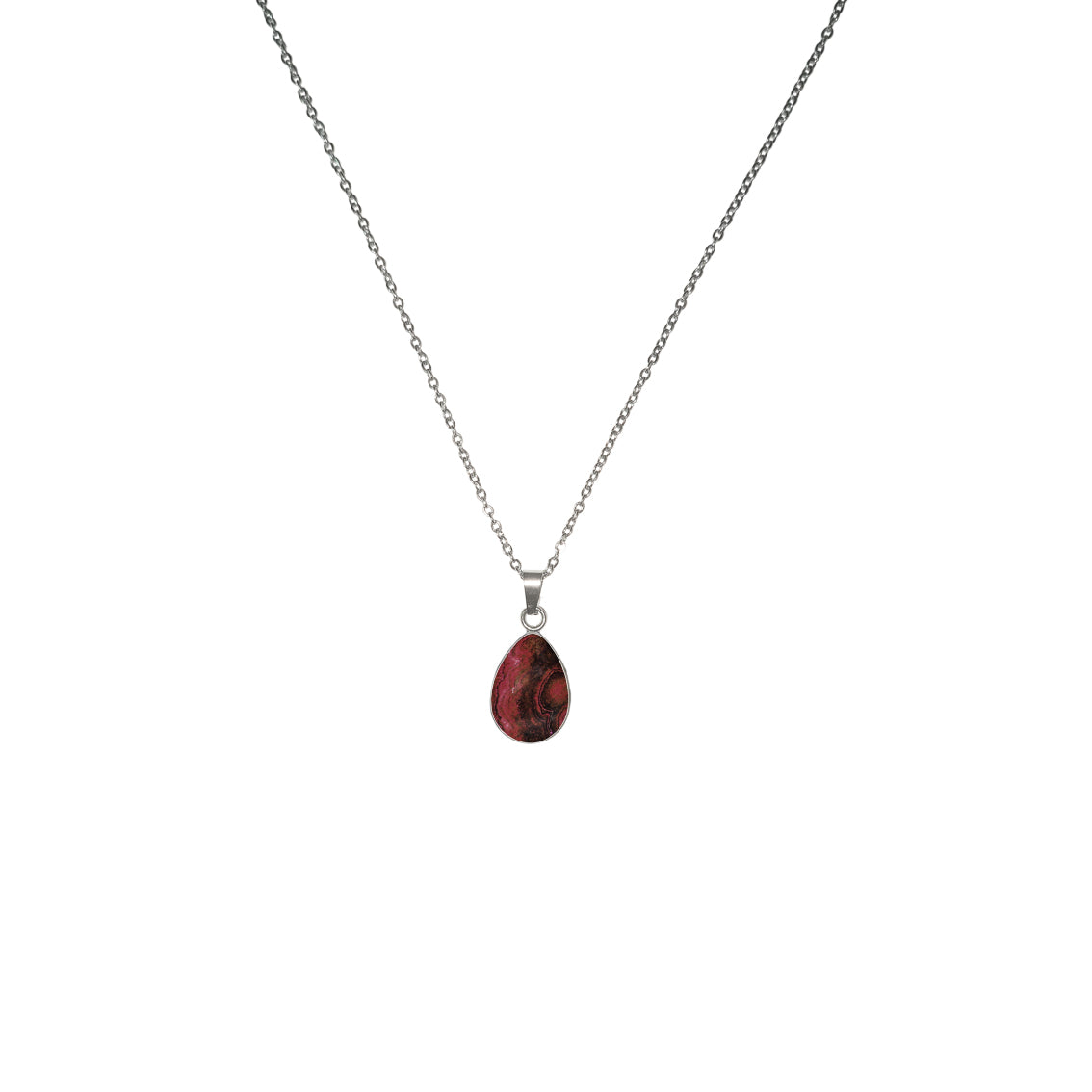 INSPIRED BY NATURE SYDNEY SANDSTONE DROP PENDANT ON A CHAIN NECKLACE - D790S - on Satchel