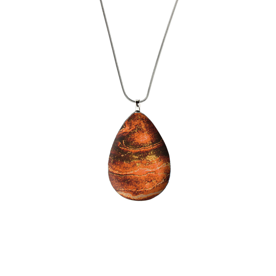 INSPIRED BY NATURE SYDNEY SANDSTONE LARGE DROP PENDANT ON A CHAIN NECKLACE - D805