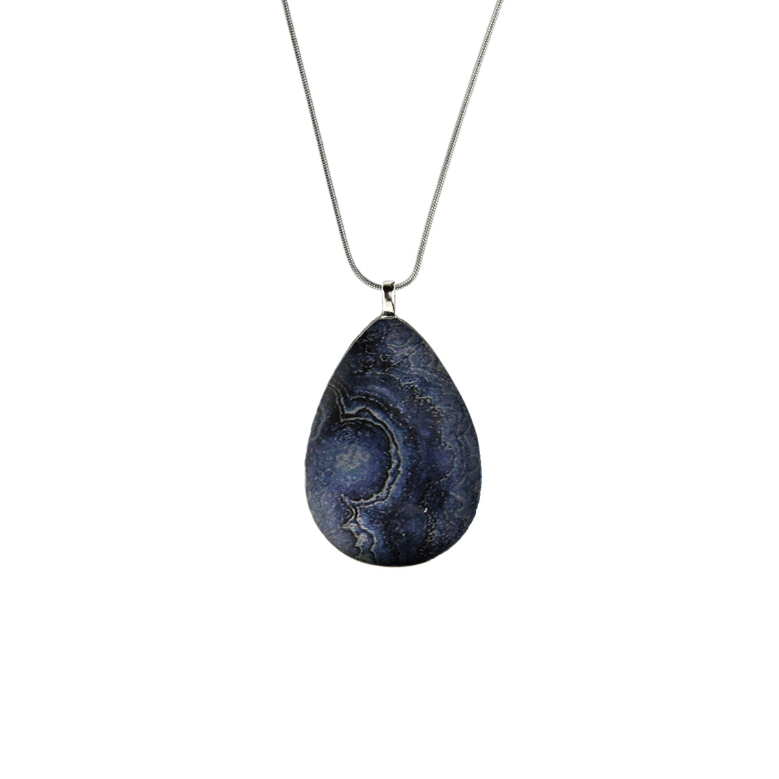 INSPIRED BY NATURE SYDNEY SANDSTONE LARGE DROP PENDANT ON A CHAIN NECKLACE - D805