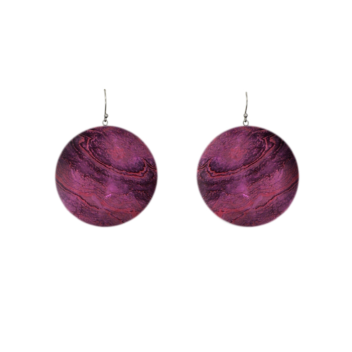 INSPIRED BY NATURE SYDNEY SANDSTONE MEDIUM CIRCLE STATEMENT EARRINGS - D804