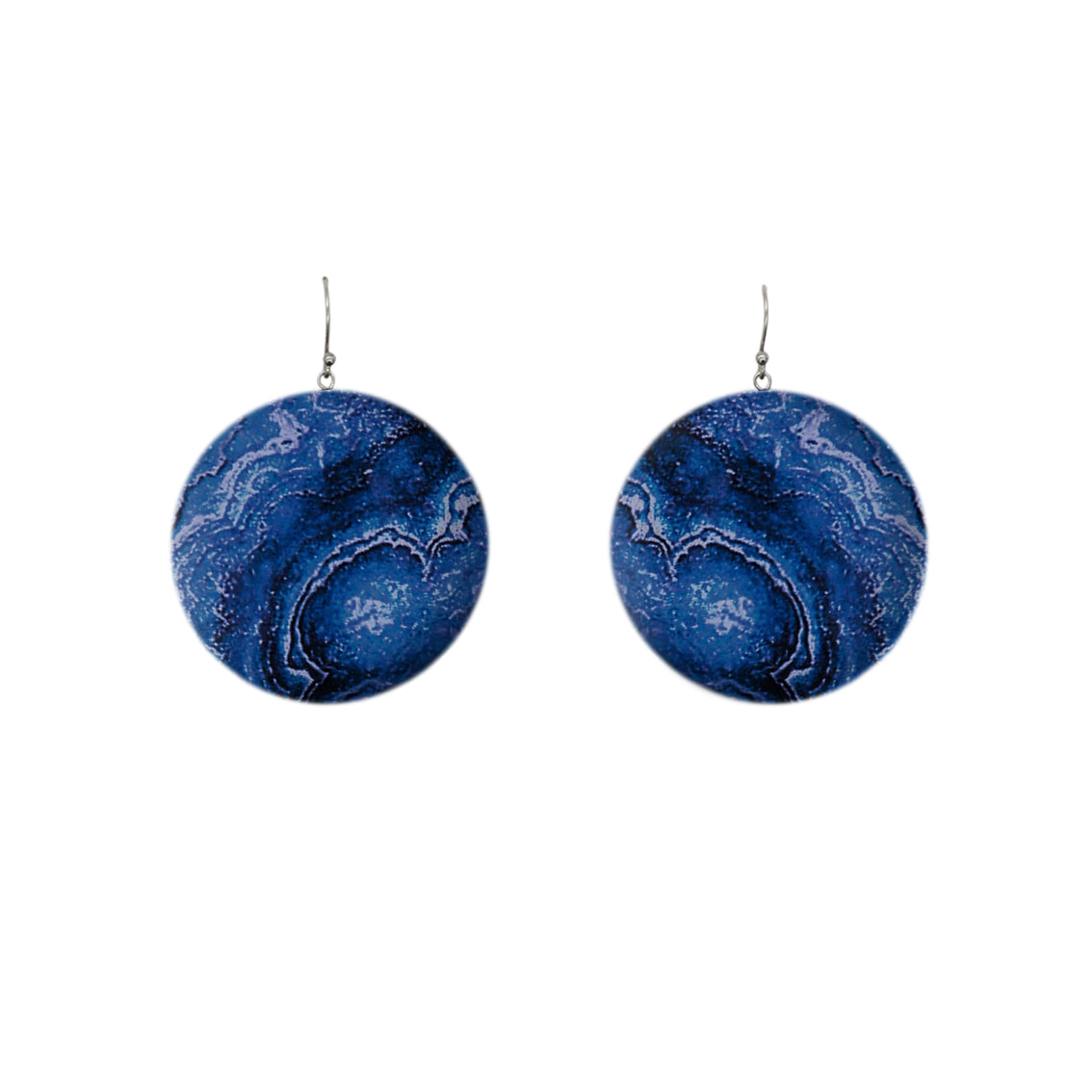INSPIRED BY NATURE SYDNEY SANDSTONE MEDIUM CIRCLE STATEMENT EARRINGS - D804