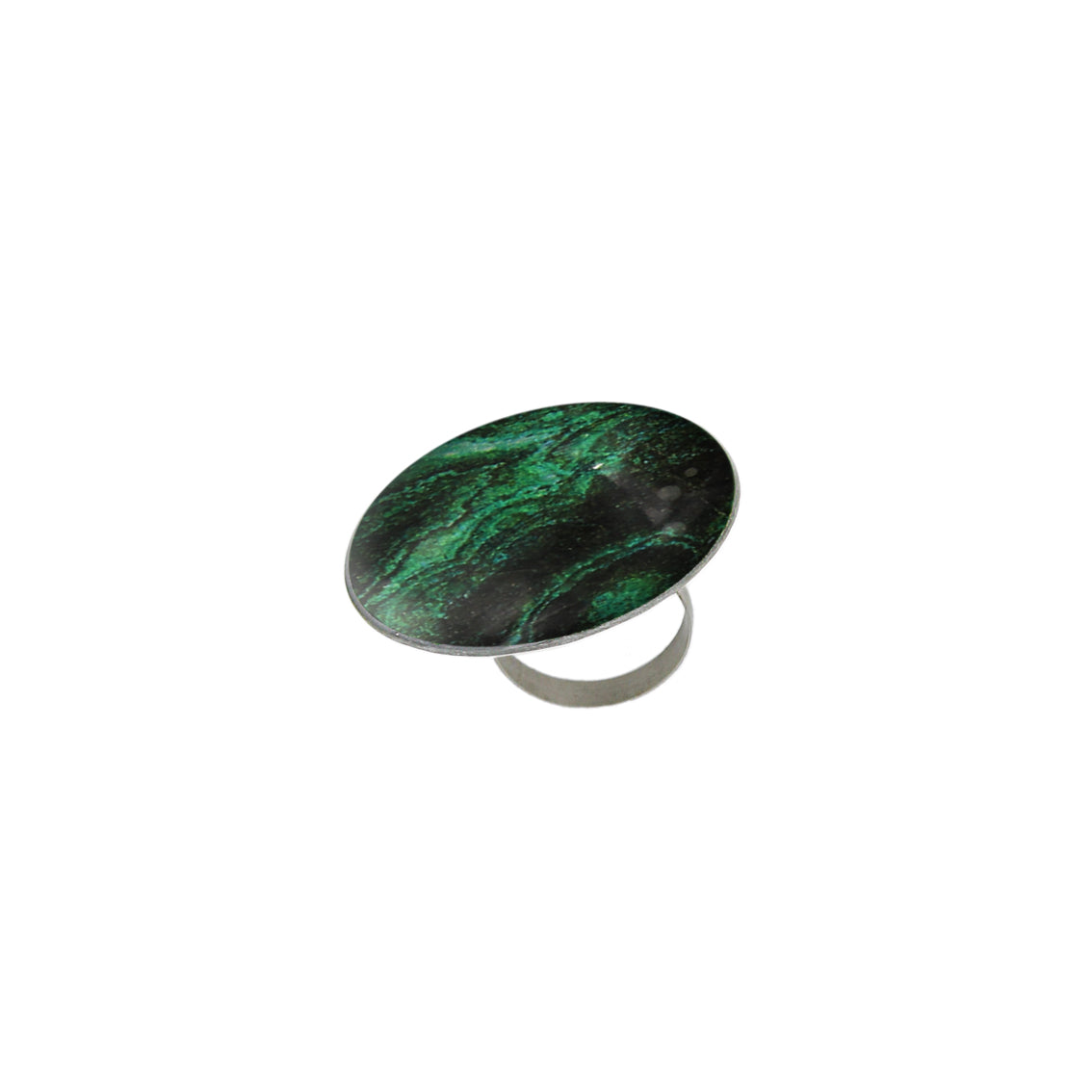 INSPIRED BY NATURE SYDNEY SANDSTONE STATEMENT ADJUSTABLE CIRCLE RING - D813