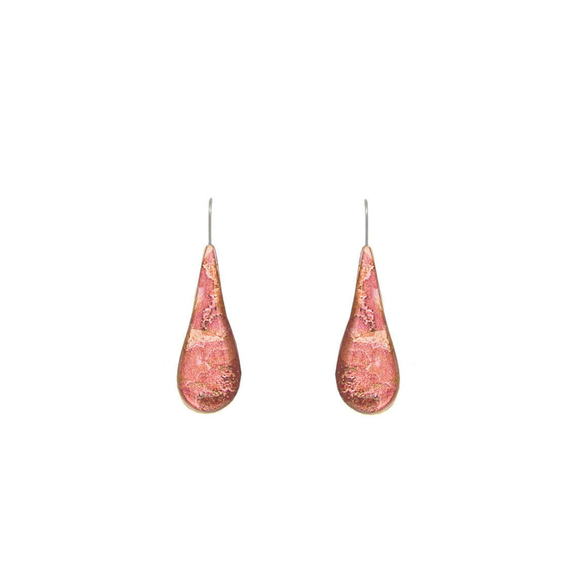INSPIRED BY NATURE SYDNEY SANDSTONE TEAR DROP MEDIUM DANGLE EARRINGS - D803