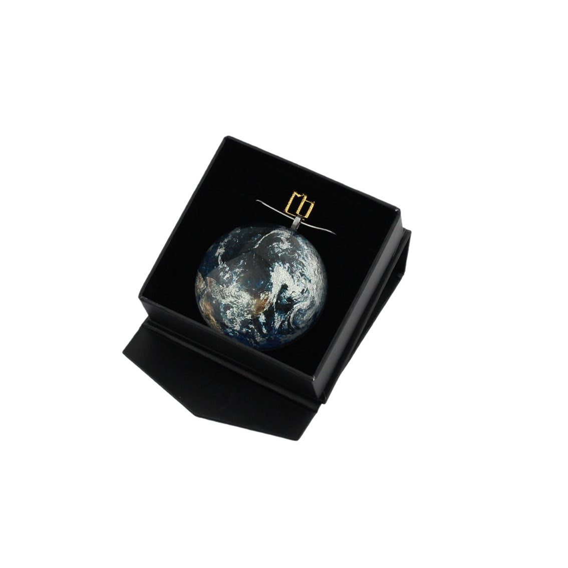 I LOVE MY WORLD PLANET EARTH LARGE CIRCLE PENDANT ON A CHAIN NECKLACE - D065