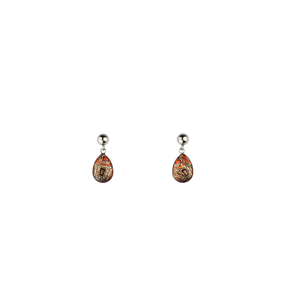 DANDLE DROP CROCODILE STORY EARRINGS - SD289S - on Satchel