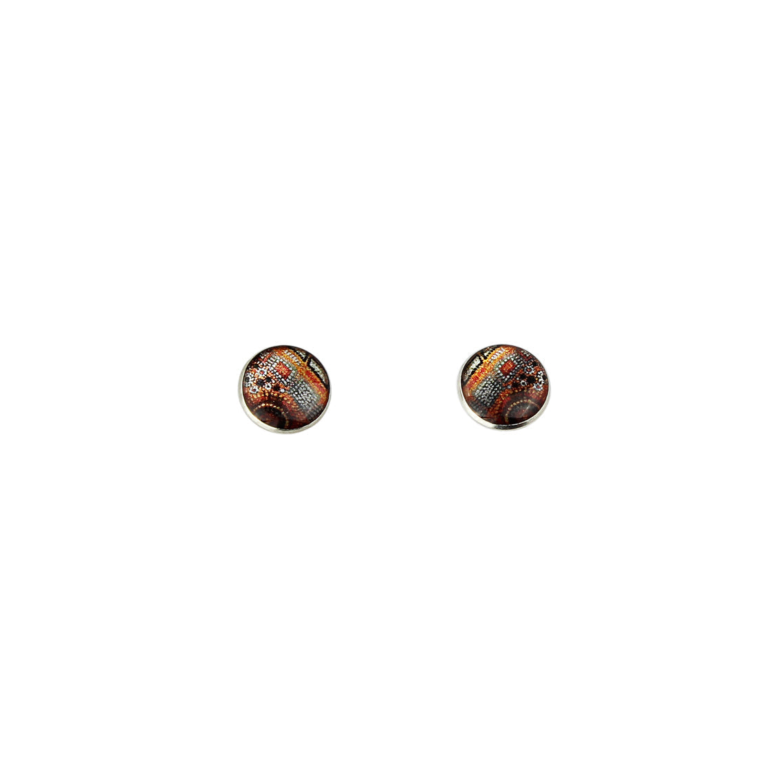 CROCODILE STORY STUD EARRINGS - SD288 - in Circle Box