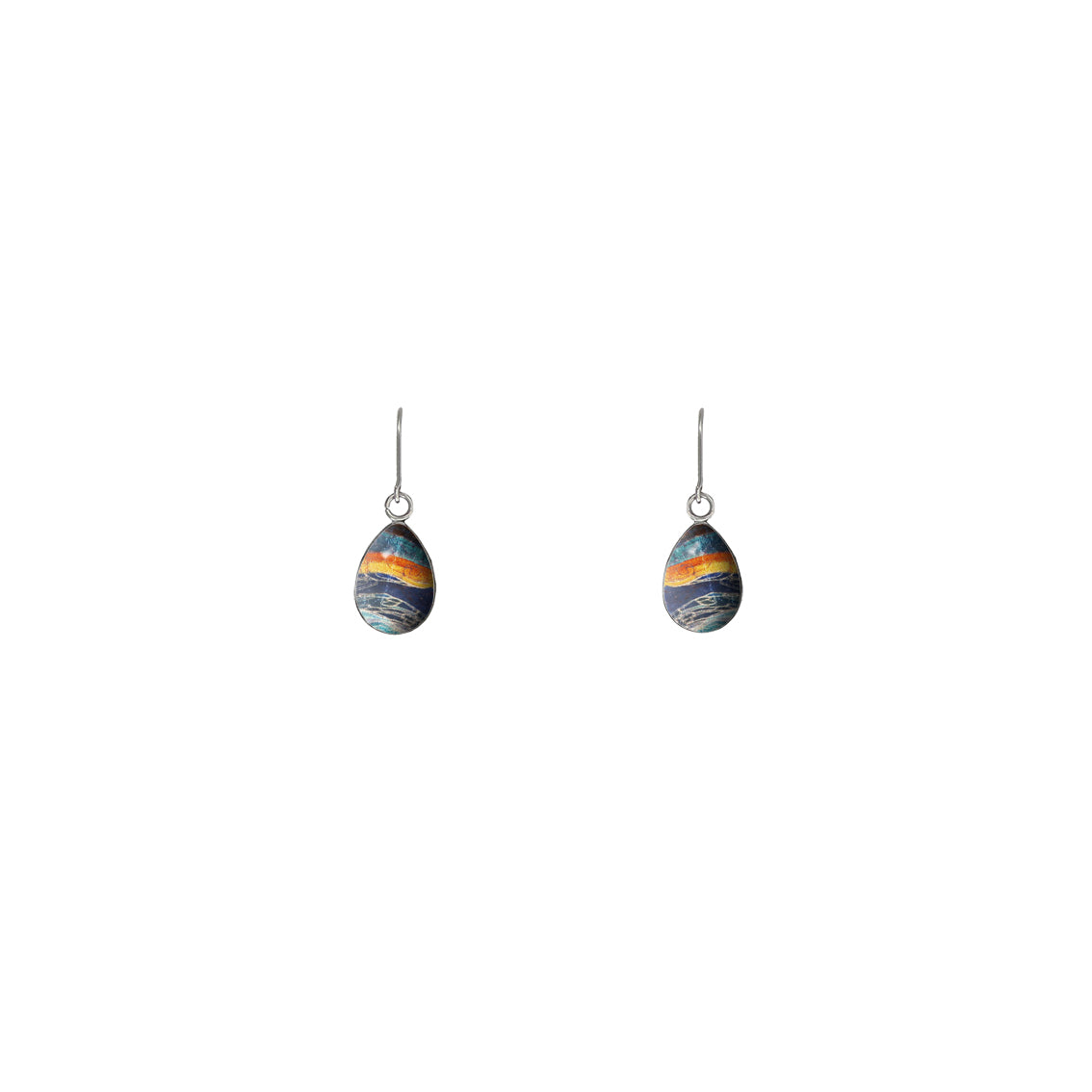 KERRY INDIAN ISLAND BLUE DANGLE XS DROP EARRINGS - SD425 - in Circle Box