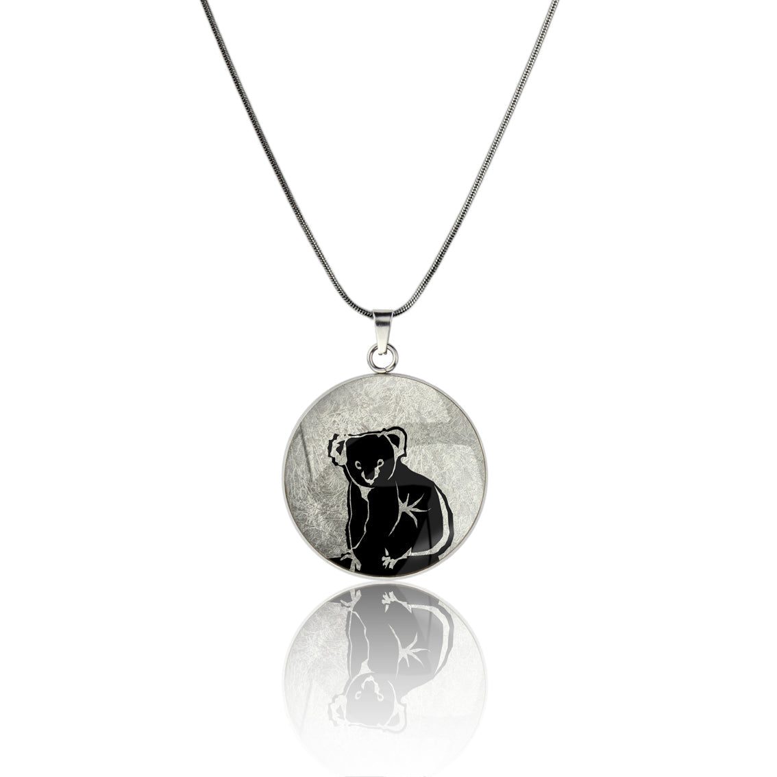 KOALA CIRCLE PENDANT ON A CHAIN NECKLACE - MFY240 - in Circle Box