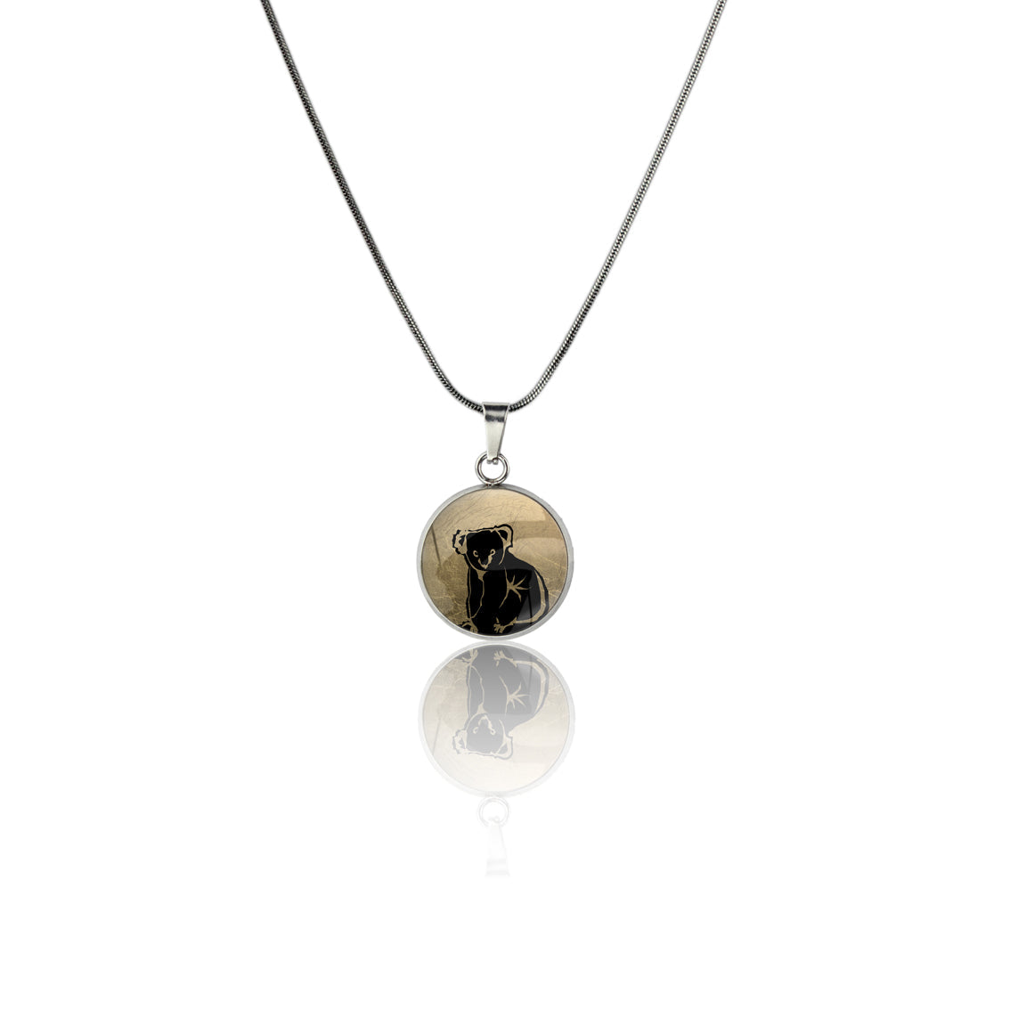 KOALA XS CIRCLE PENDANT ON A CHAIN NECKLACE - MFY239 - in Circle Box