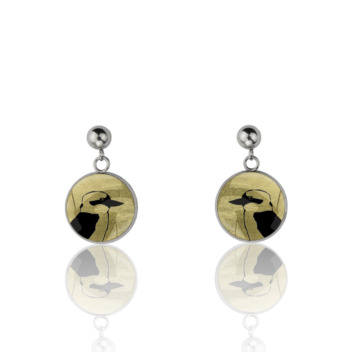 KOOKABURRA CLOSE-UP DANGLE DROP CIRCLE EARRINGS - MFY147S - on Satchel