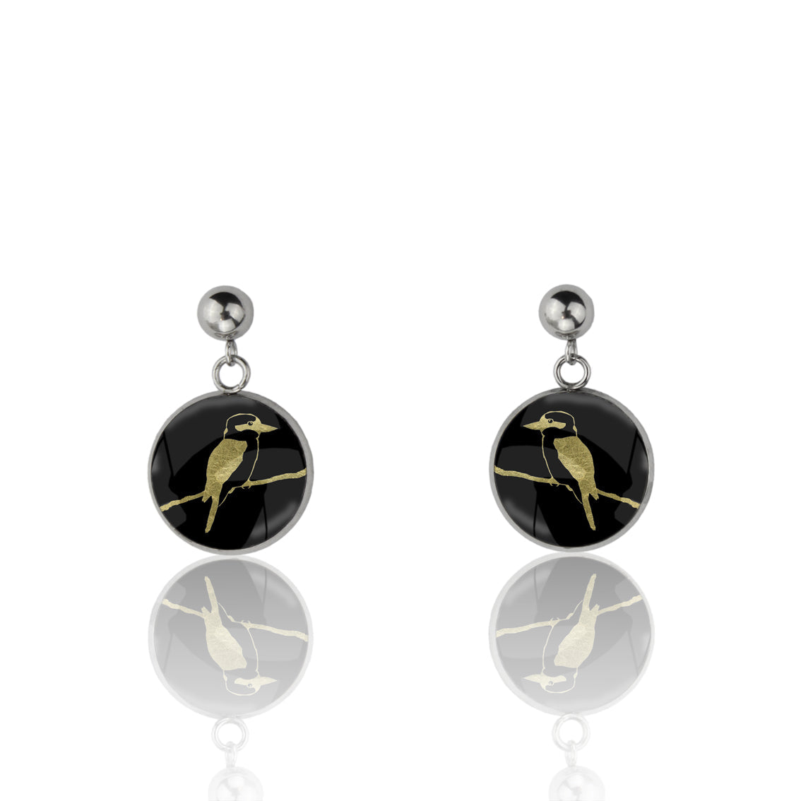 KOOKABURRA DANGLE DROP CIRCLE EARRINGS - MFY148 - in Circle Box