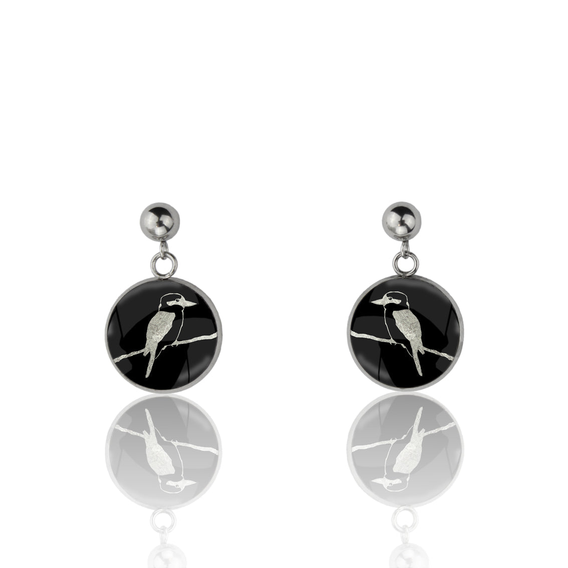 KOOKABURRA DANGLE DROP CIRCLE EARRINGS - MFY148 - in Circle Box