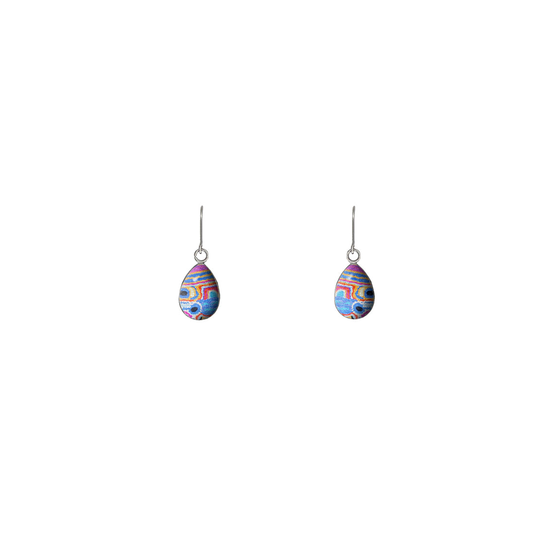 LIDDY DOGWOOD TREE BLUE DANGLE XS DROP EARRINGS - SD480S - on Satchel