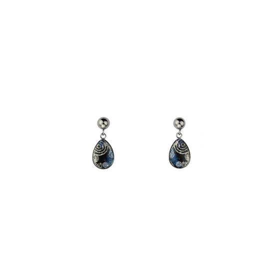 CORAL SEVEN SISTERS DANGLE DROP EARRINGS - M016 - in Circle Box