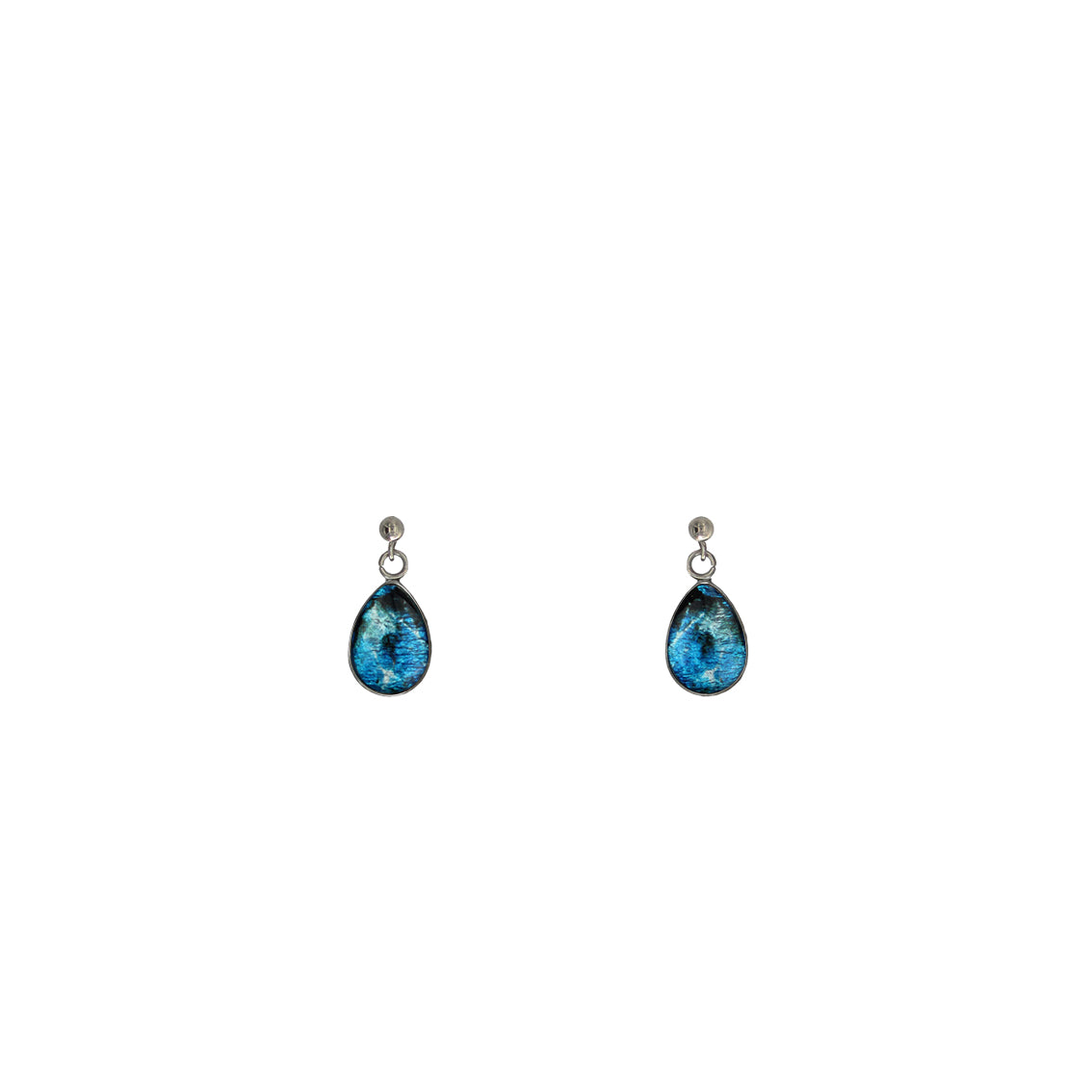 MEDITATION BLUE DANGLE DROP EARRINGS - M020 - in Circle Box