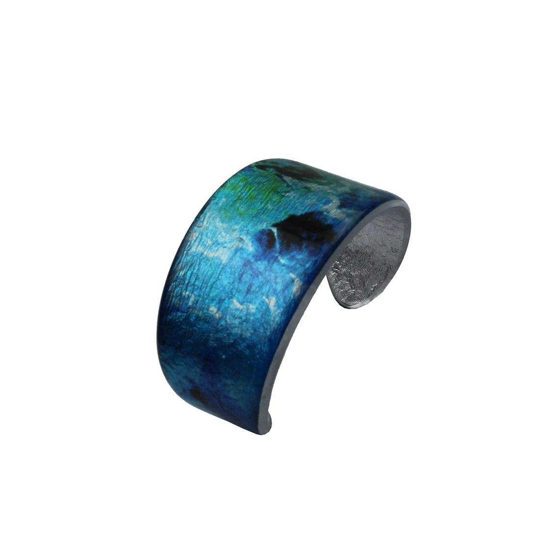 MEDITATION BLUE ADJUSTABLE WIDE BRACELET - D495