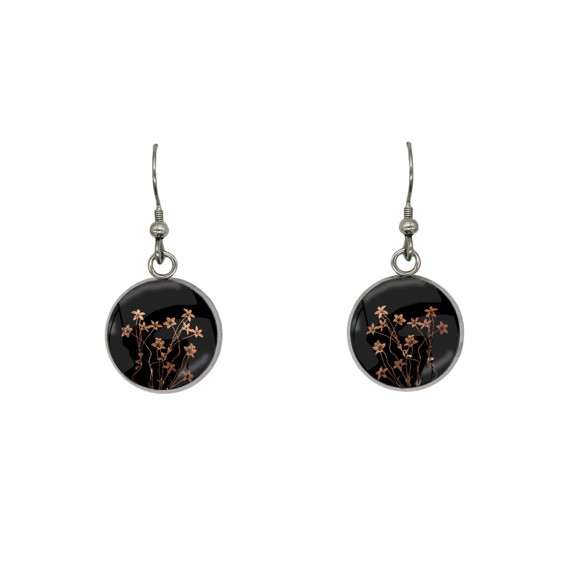 AUSTRALIAN NATIVE FLORA - NATIVE BLUEBELL CIRCLE EARRINGS - D892S - on Satchel