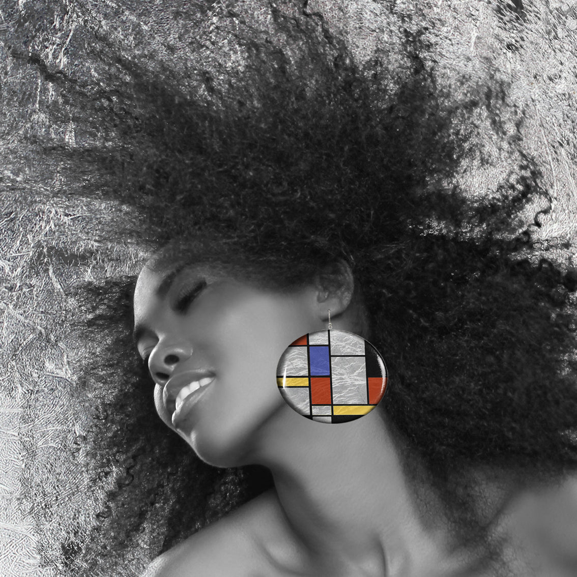 MONDRIAN DISC X LARGE STATEMENT EARRINGS - ST035