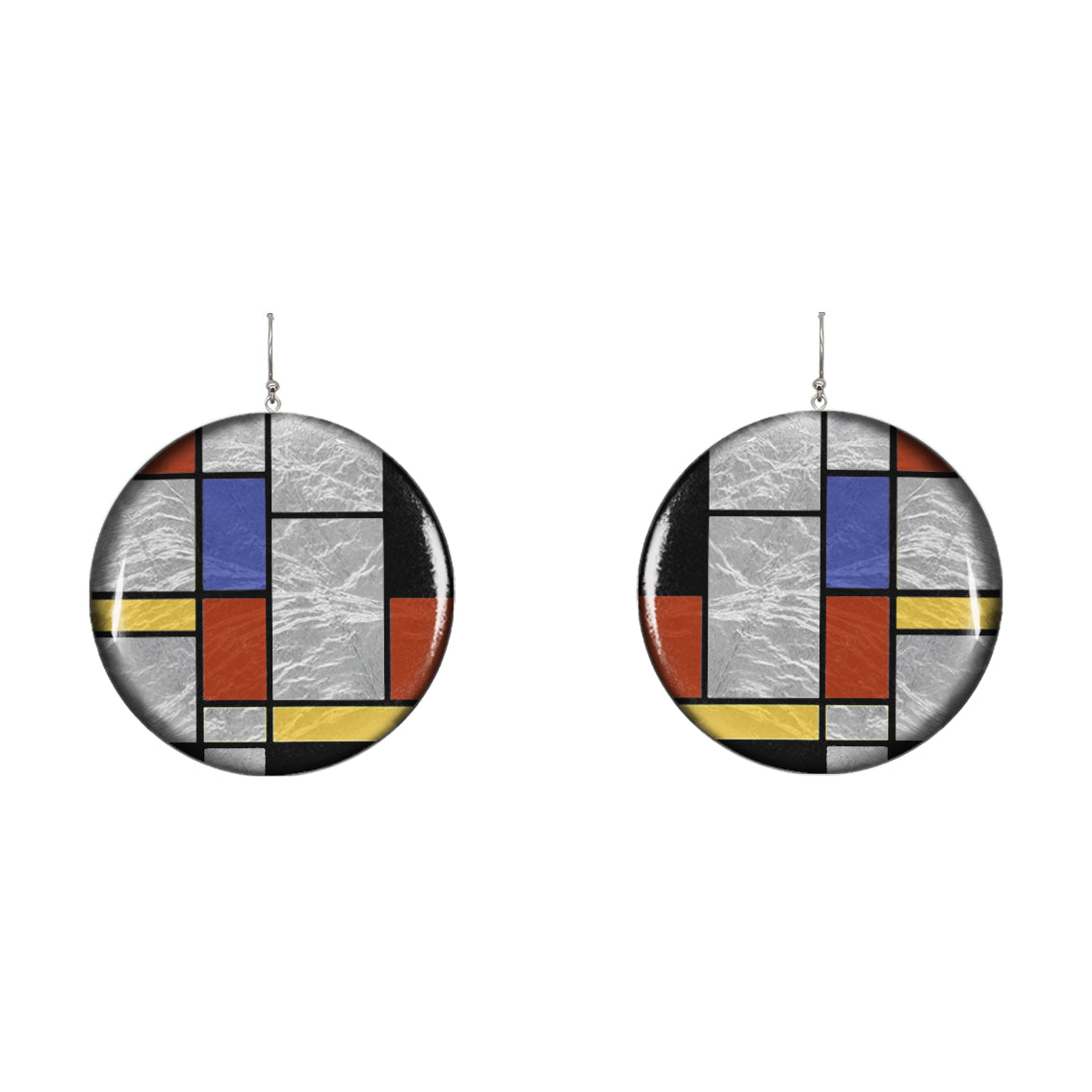 MONDRIAN DISC LARGE STATEMENT EARRINGS - ST031