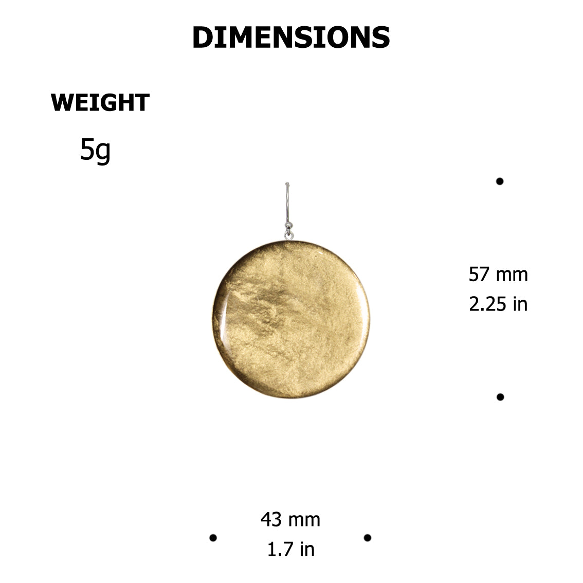 MONDRIAN DISC MEDIUM STATEMENT EARRINGS - ST026