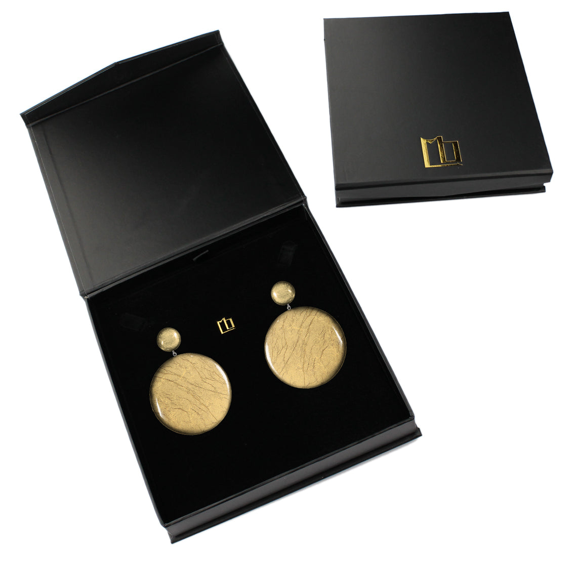 ASTRE DOUBLE DISC LARGE STATEMENT EARRINGS - ST042