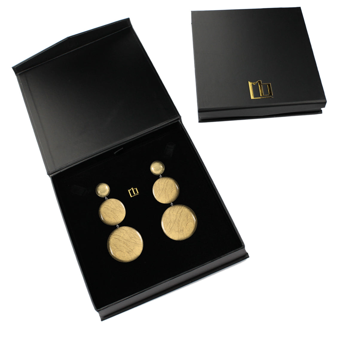 ASTRE TRIPLE DISC STATEMENT EARRINGS - ST047