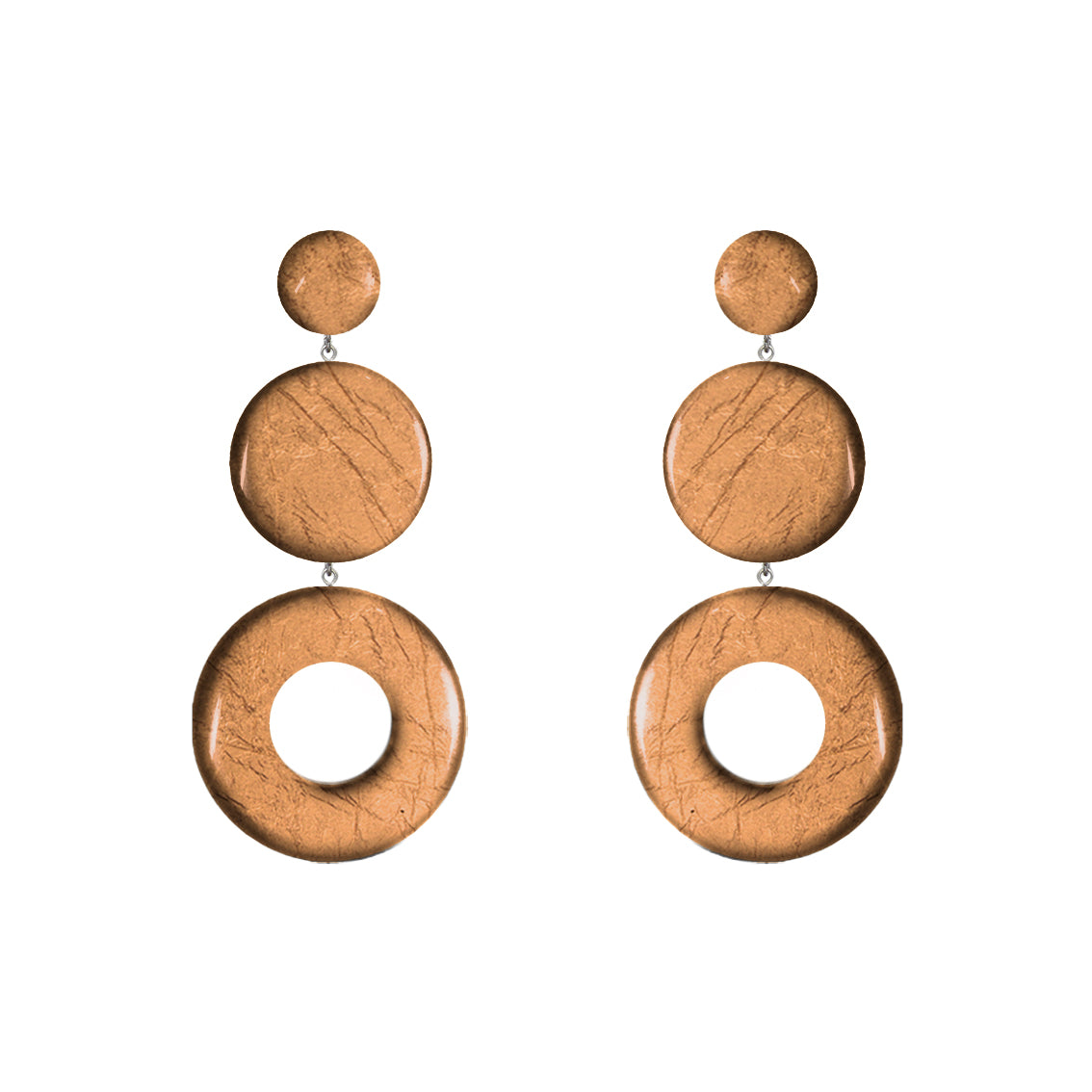 ASTRE TRIPLE OPEN DISC STATEMENT EARRINGS - ST053