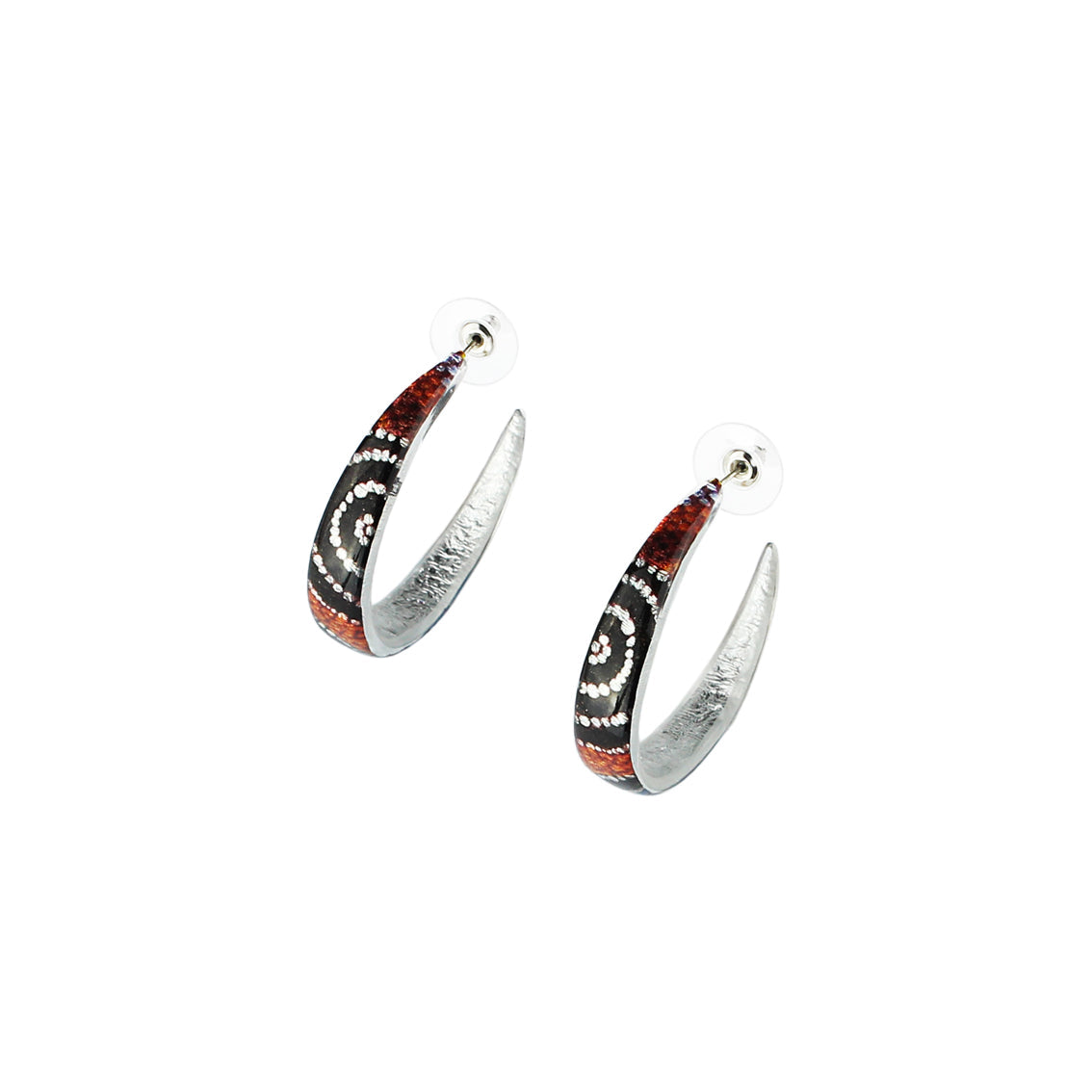 OTTO STAR ORANGE STATEMENT LOOP EARRINGS - SD197