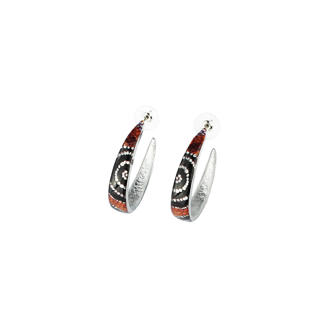 OTTO STAR ORANGE STATEMENT LOOP EARRINGS - SD197