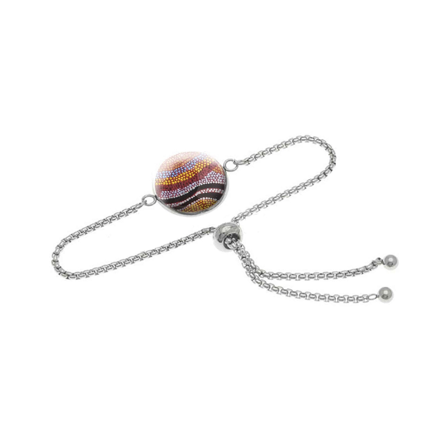 STAR ORANGE CHAIN BRACELET - B143
