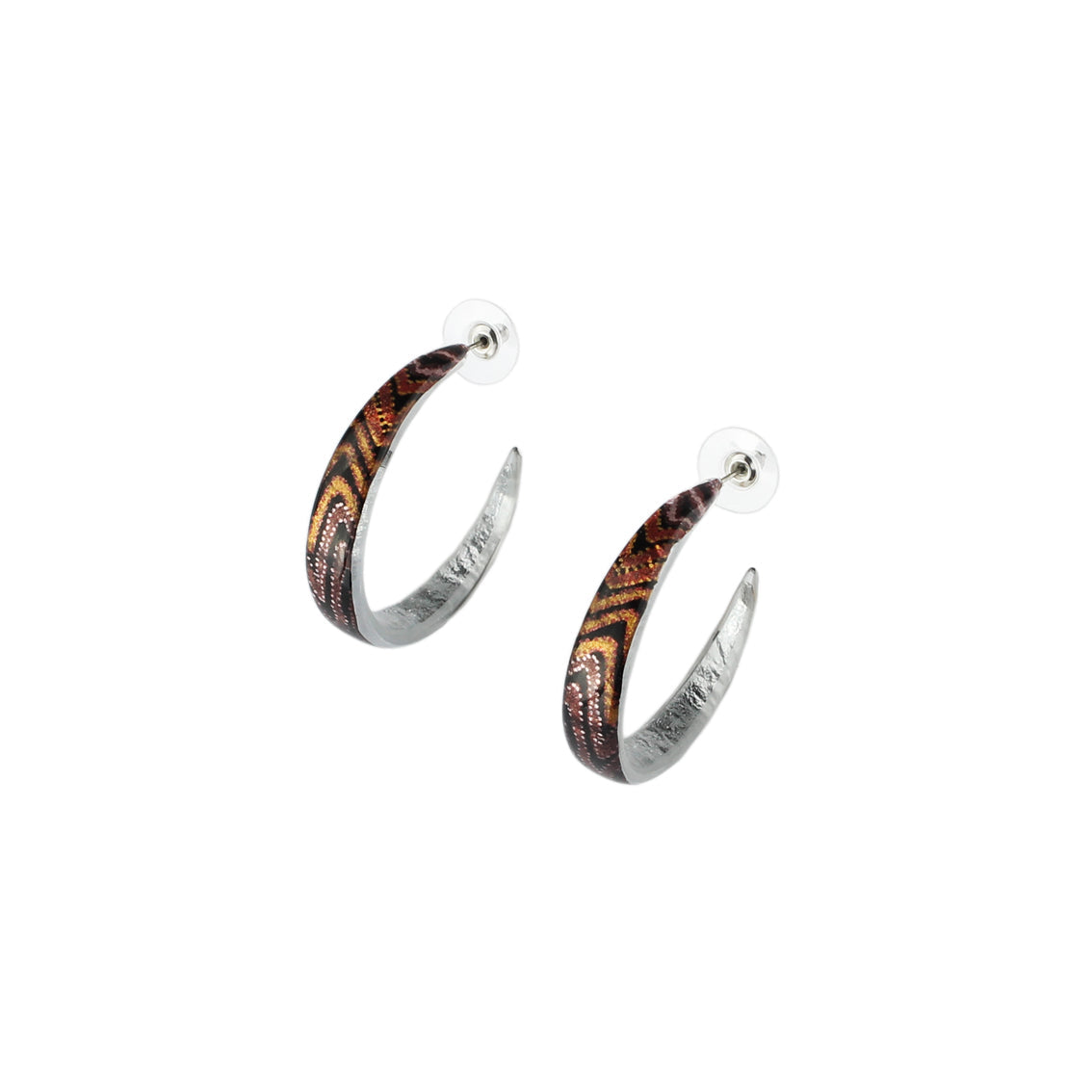 PAULINE GALLAGHER DESERT EARTHY COLORS STATEMENT LOOP EARRINGS - SD069