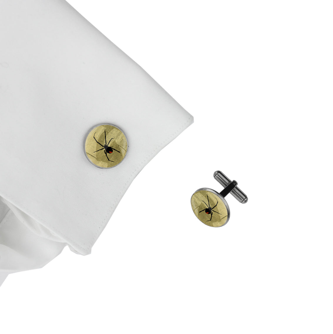 REDBACK CIRCLE ELEGANT CUFFLINKS - MFY198