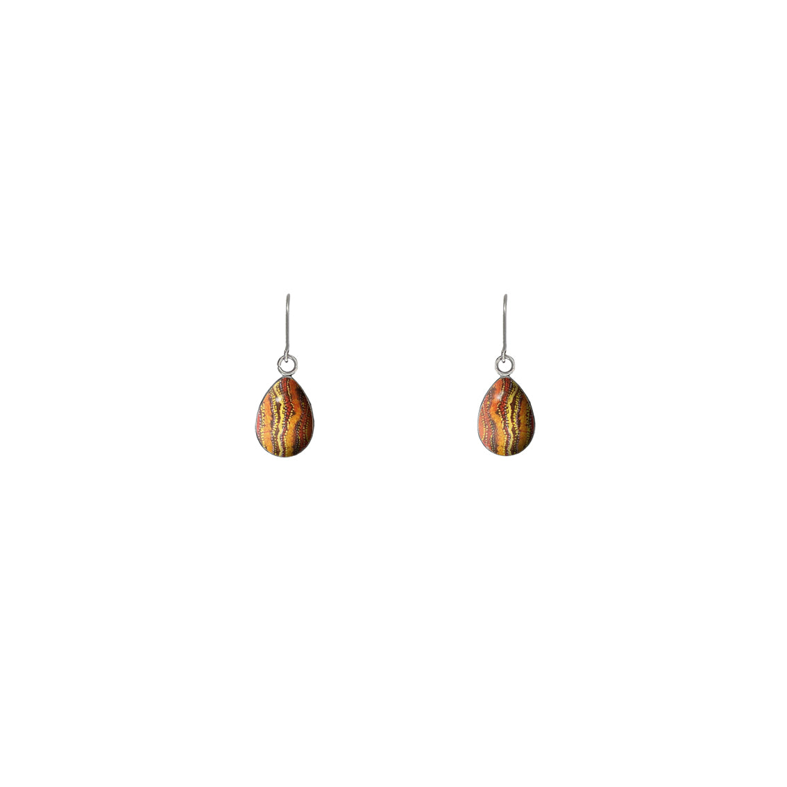 SARAH ORANGE NATIVE DANGLE XS DROP EARRINGS - SD389S - on Satchel