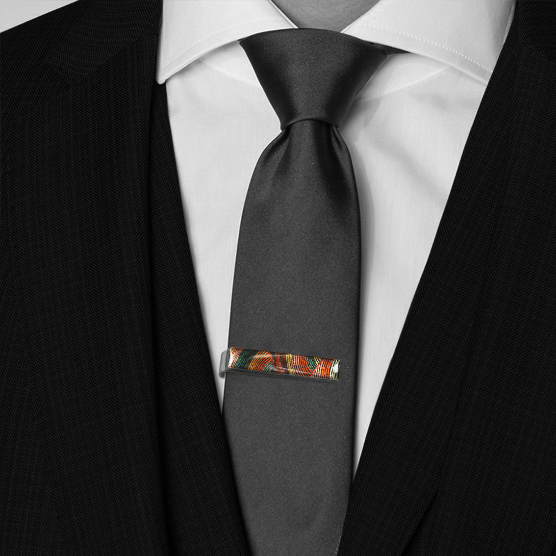 SELINA ORANGE ELEGANT TIE-CLIP - SD039