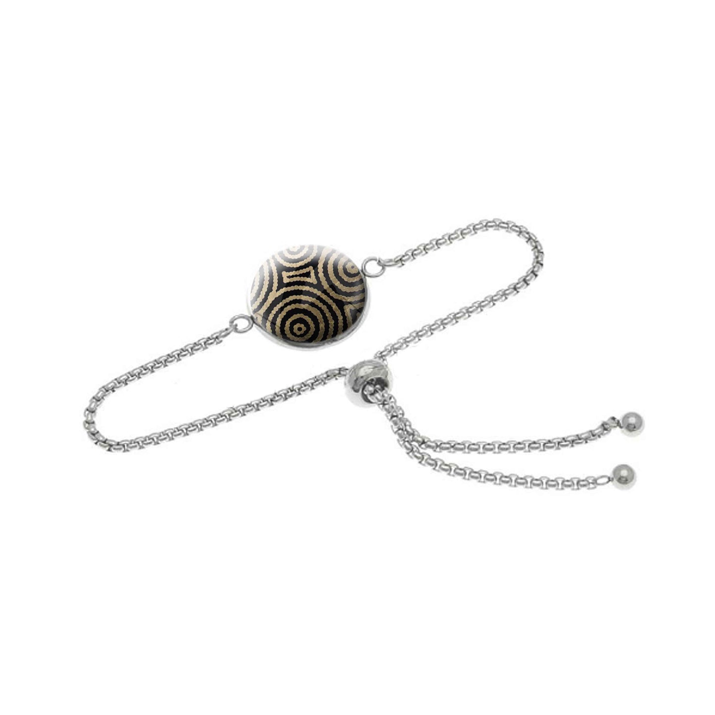SARAH GOLD AND BLACK CHAIN BRACELET - B118