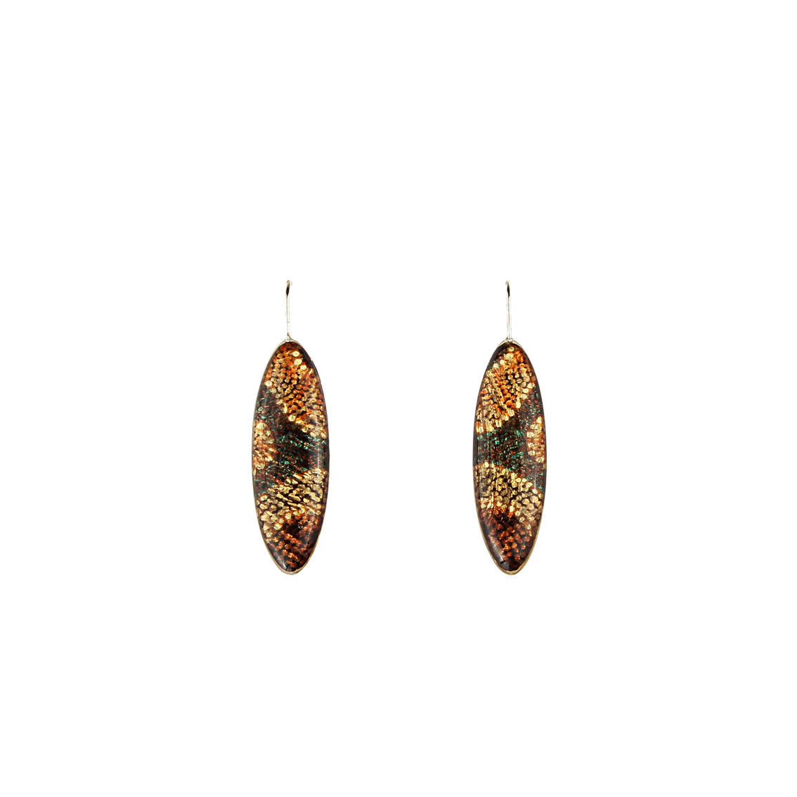 DANDLE DROP TESS LONG ORANGE EARRINGS - SD174