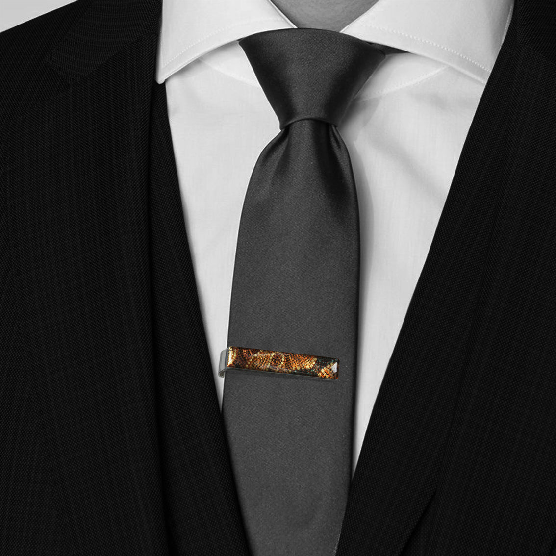 TESS ORANGE ELEGANT TIE-CLIP - SD191