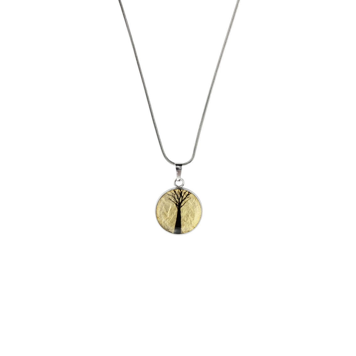 TREE OF LIFE XS CIRCLE PENDANT ON A CHAIN NECKLACE - M067 - in Circle Box